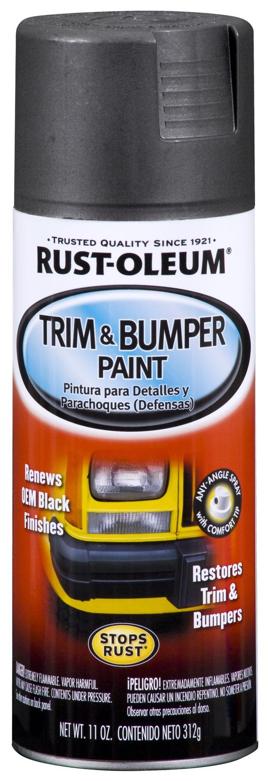 Rust-Oleum Automotive Trim & Bumper Spray Paint, Black, 11 Oz Spray – 251574