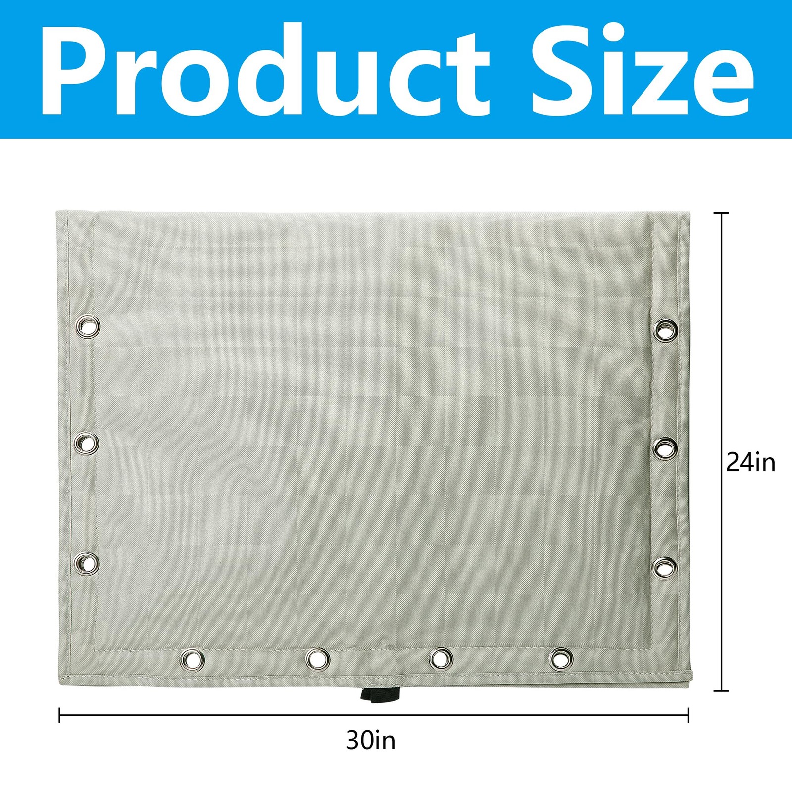 30 x 24 Inch Backflow Preventer Insulation Cover- 3 Way Opening Light Gray