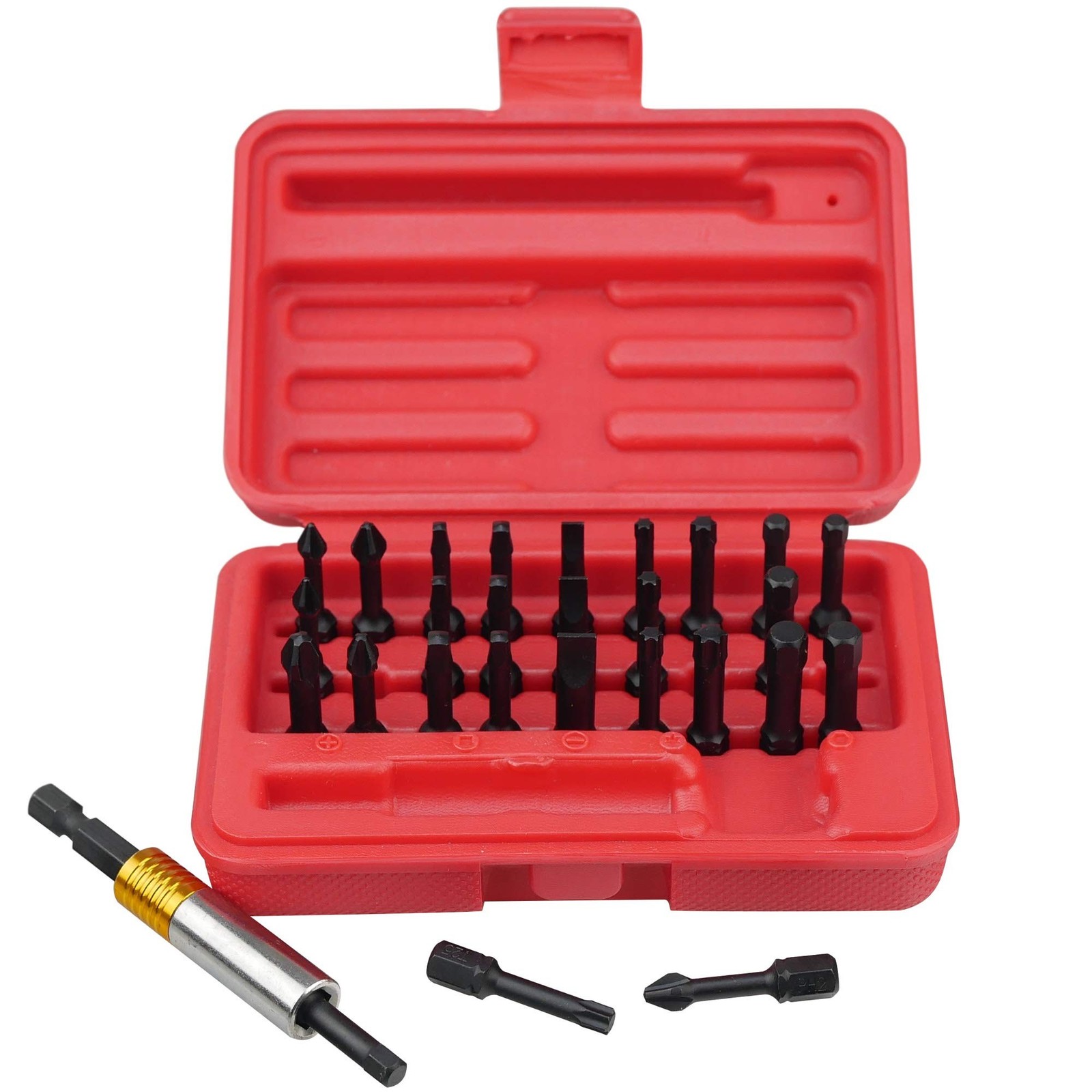 K458 Impact Driver Torsion Bit Set with Slim Locking Bit Holder, 1/4-Inch Hex…