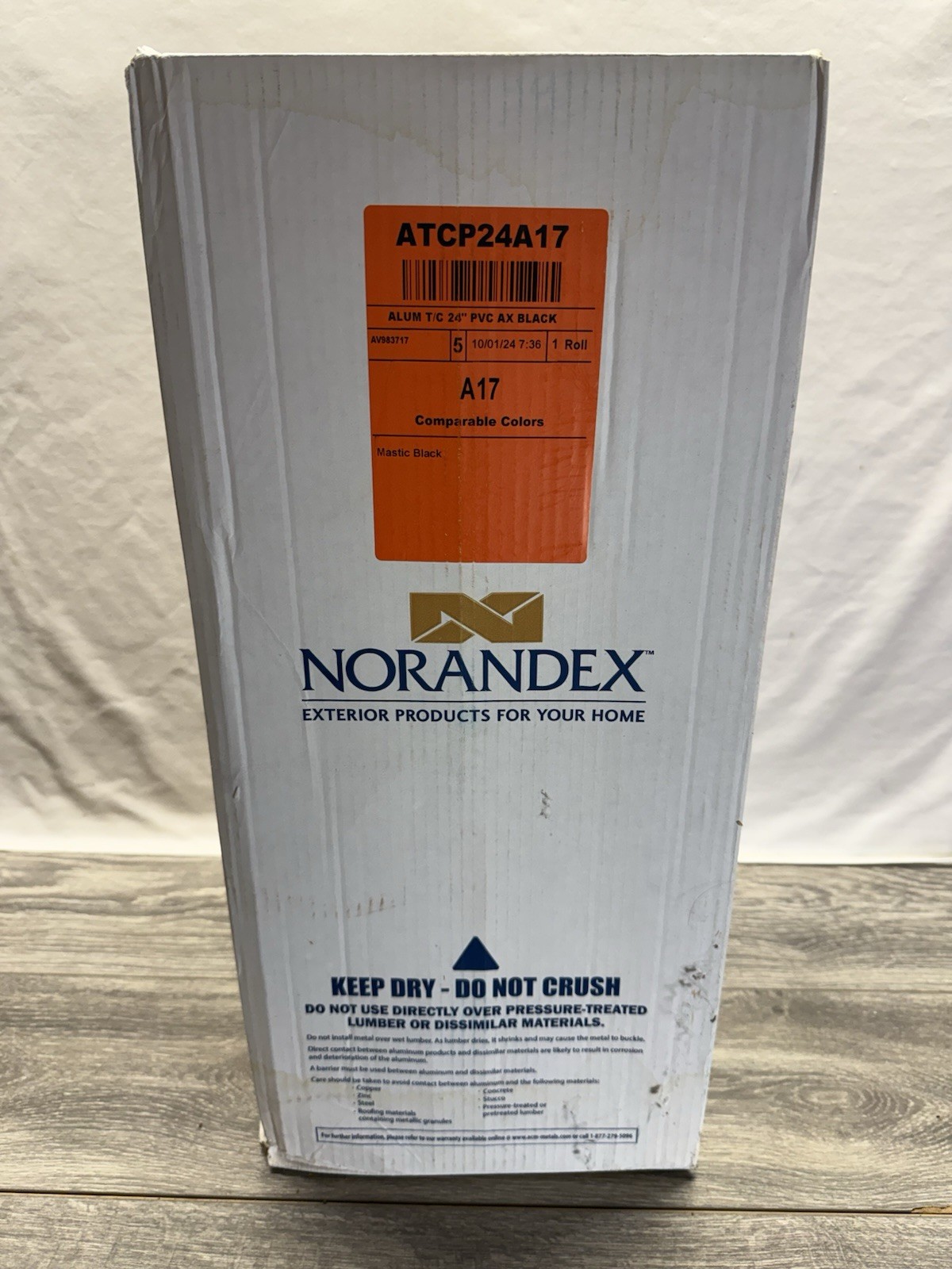 Aluminum Trim Coil 24” x 50′ PVC – Norandex Exterior Products, Mastic Black