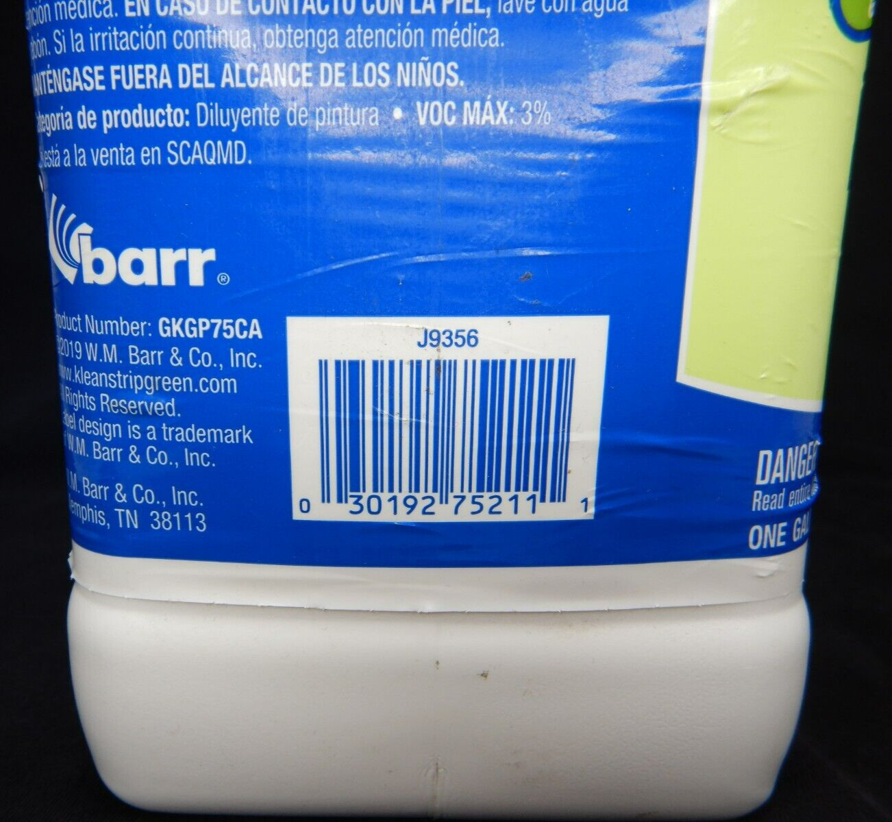 The Barr Paint Thinner 803504 128 fl oz Cleans & Thins Klean Strip Green