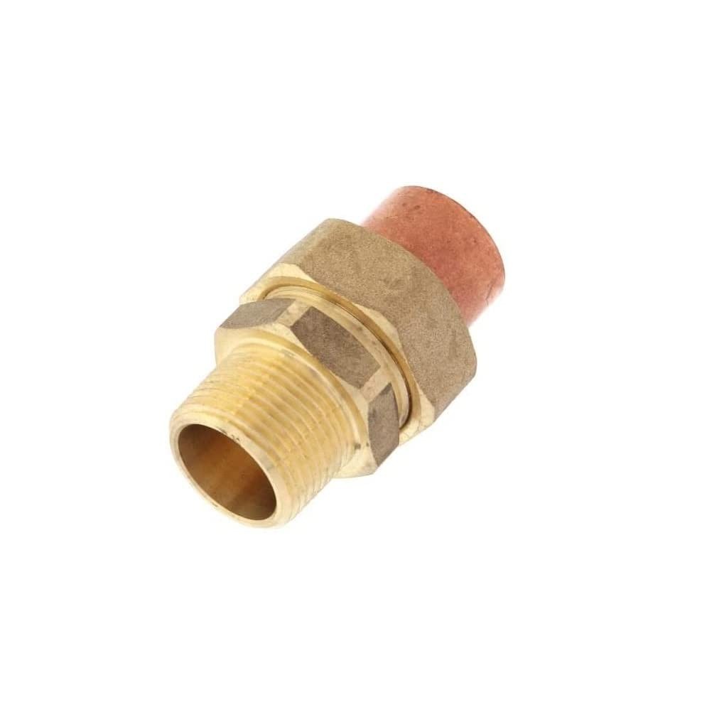 EZ-FLUID Plumbing 1/2″ C X MIP Brass Copper Union C x Male 0.5 Inch,