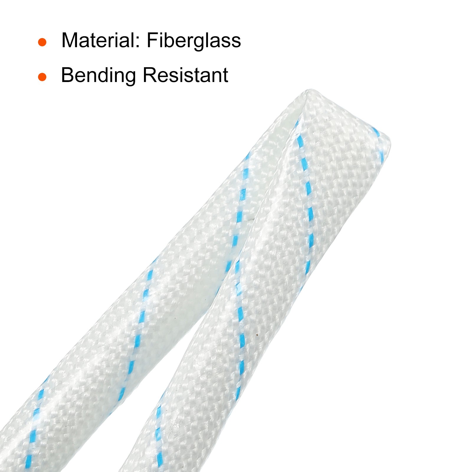 Fiberglass Sleeve Insulation Tube,4mm/0.16inch IDx1m/3.28ft for Cable Wire,4pcs