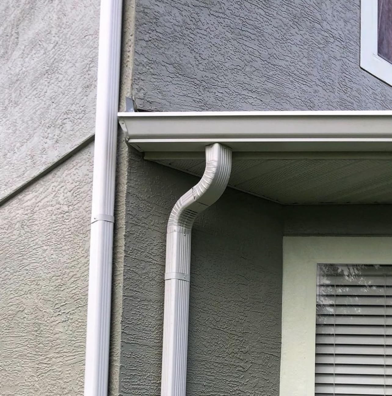 VYH Downspout Gutter Elbows （Positive Elbow，3″x4″ 90 Degrees Style A White