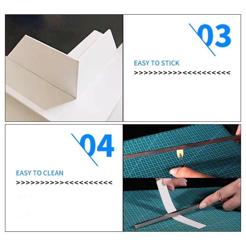 White ABS Board Plastic Sheet Model Board DIY Model 0.5/0.8/1/1.5/2/3/4/5mm