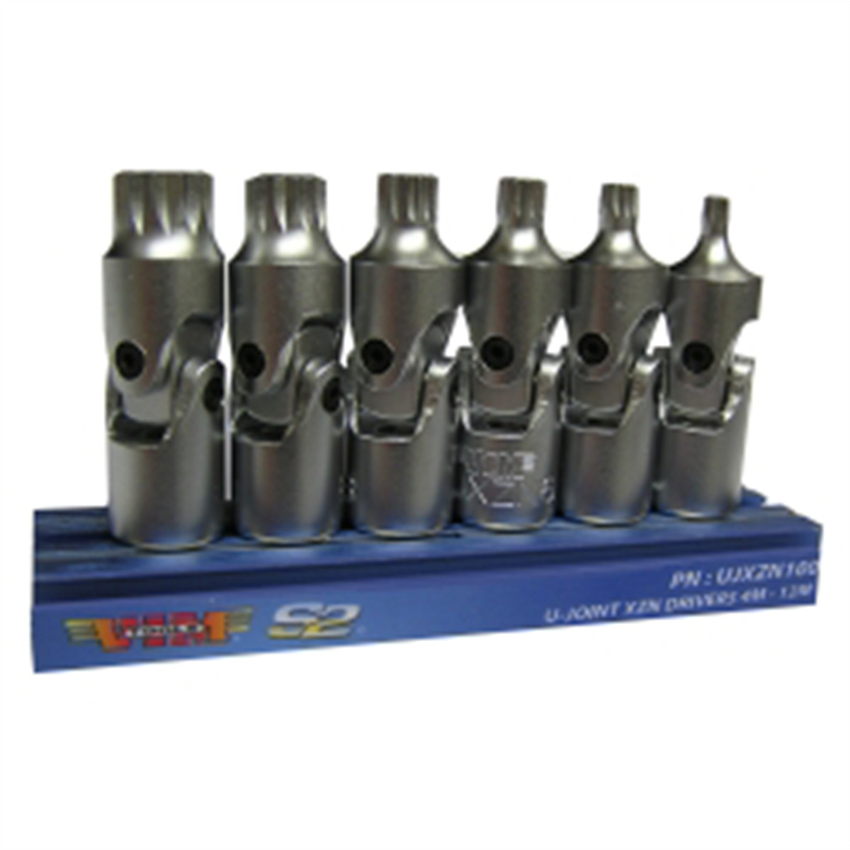VIM Tools Universal Joint XZN Triple Square Driver Set 6 Piece 1/4 Inch Square