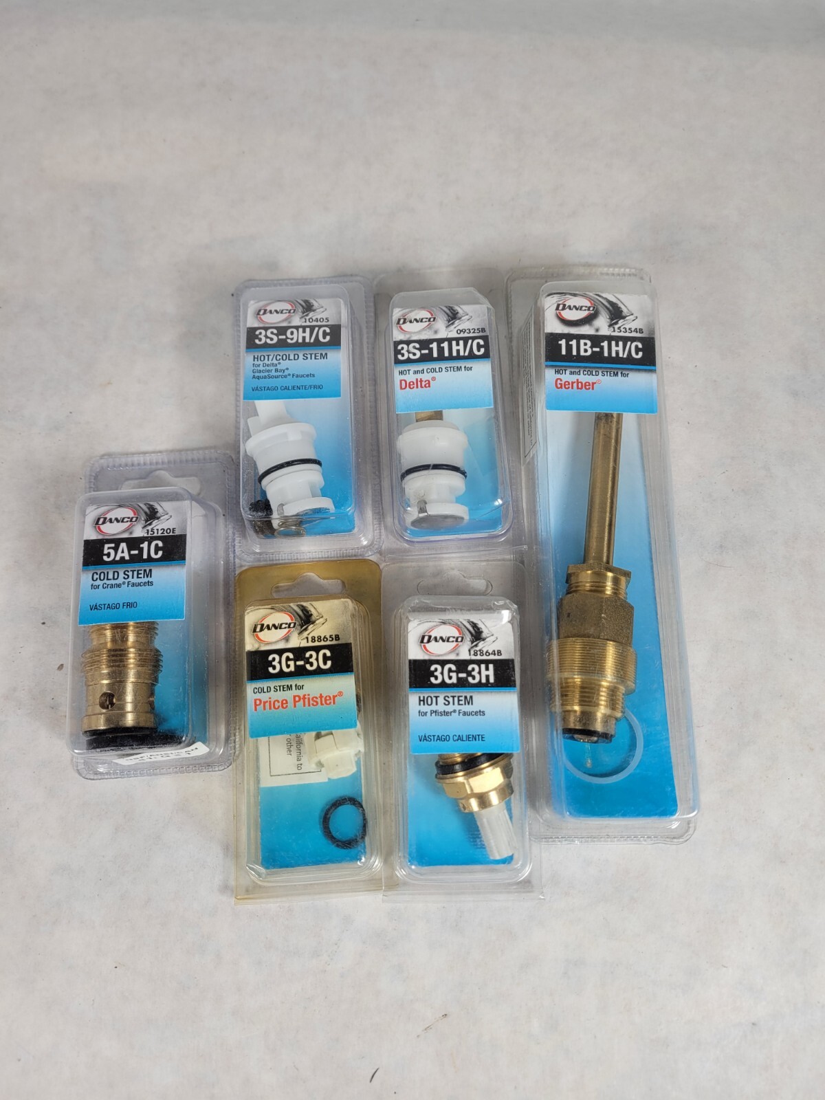 NEW Danco Mixed Lot Of 6 Hot Cold Stem See Photos