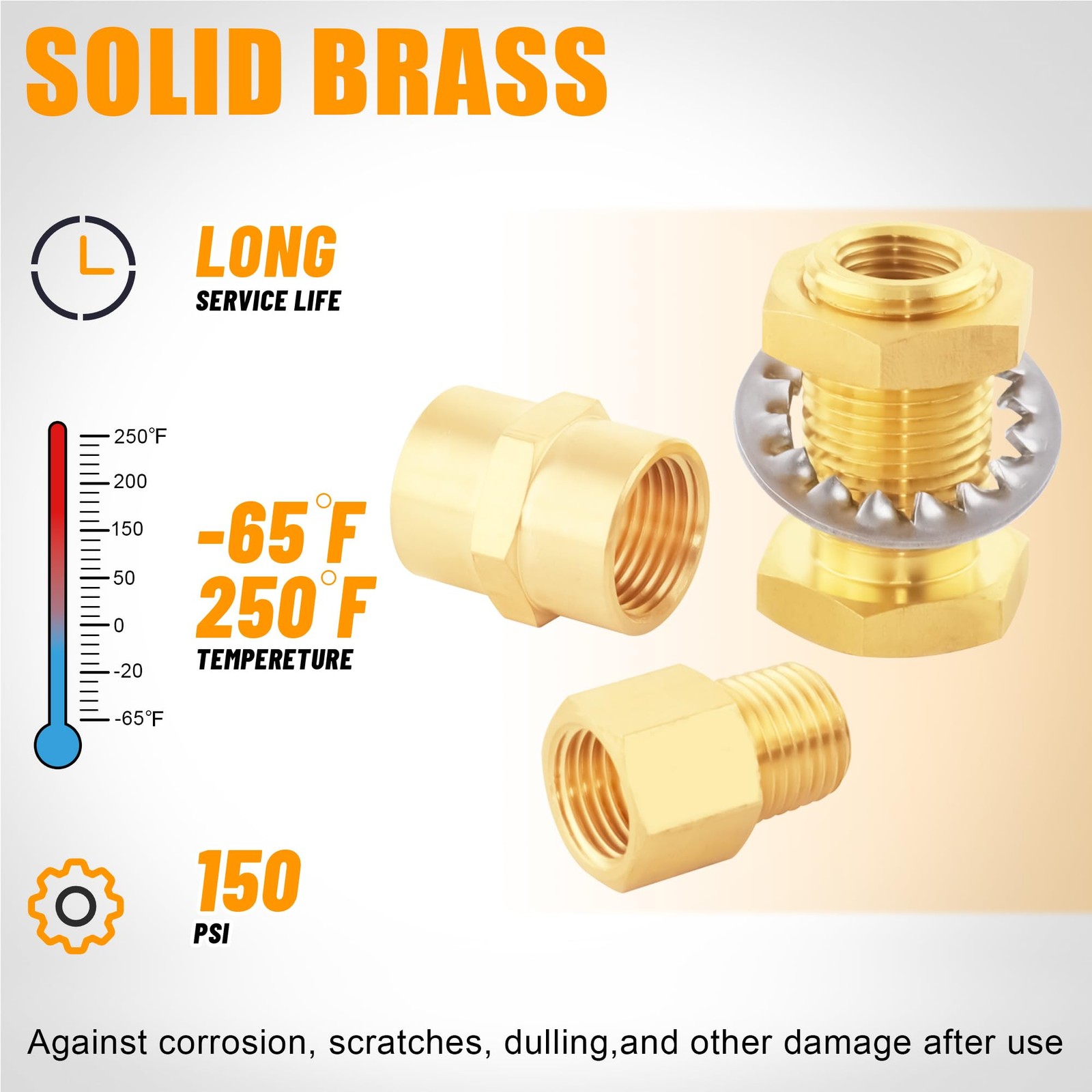 Ailbiuko 92PCS Brass Pipe Fittings Assortment 92Pcs Kit