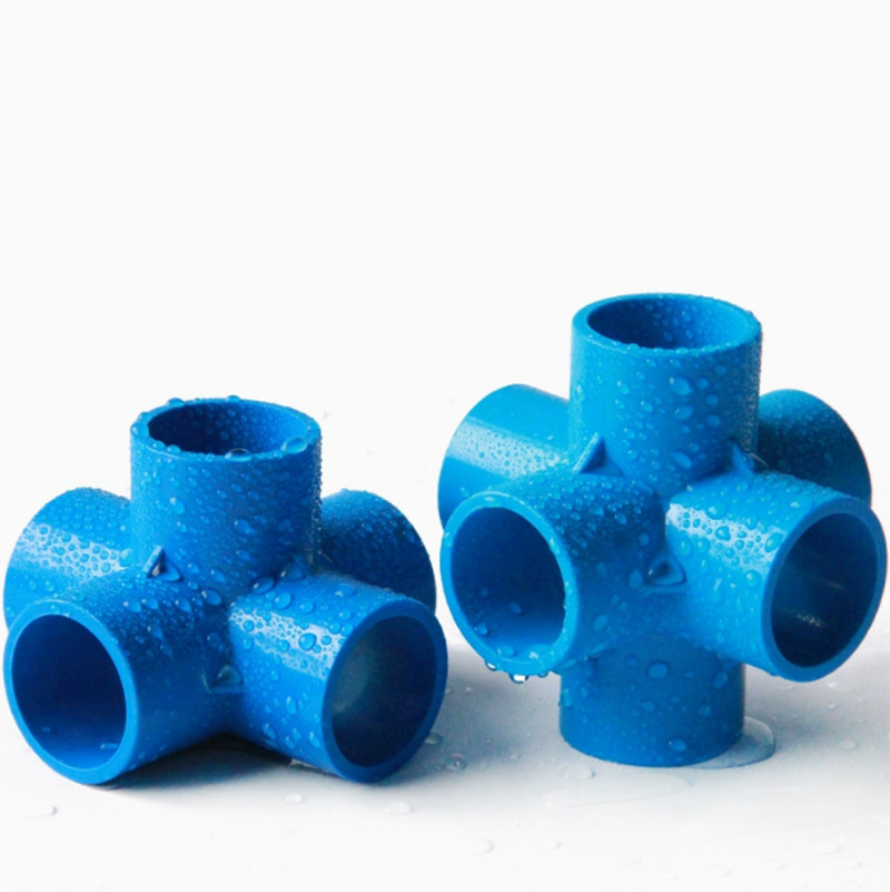 20/25/32/40/50mm PVC 3-Way Elbow Socket Coupling Pipe Fitting White/Blue/Grey