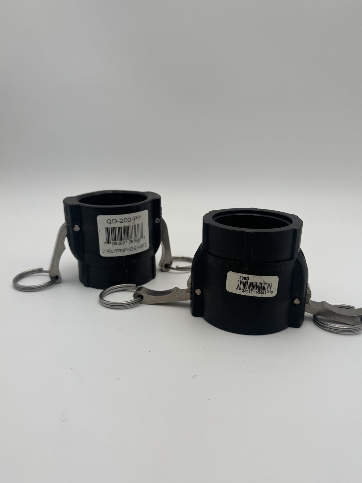 LOT OF 2 Camlock 200D Polypropylene Part D
