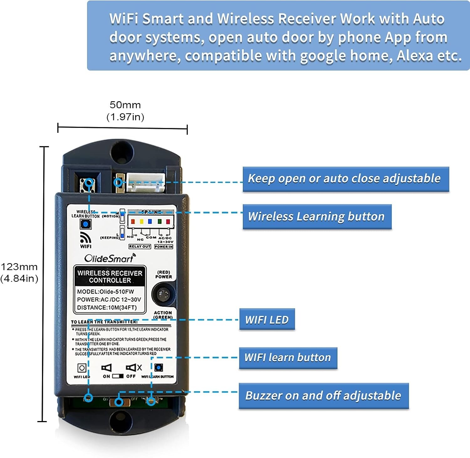 Automatic Dual Door Operator Auto Open Simultaneously by Handicap Push Button