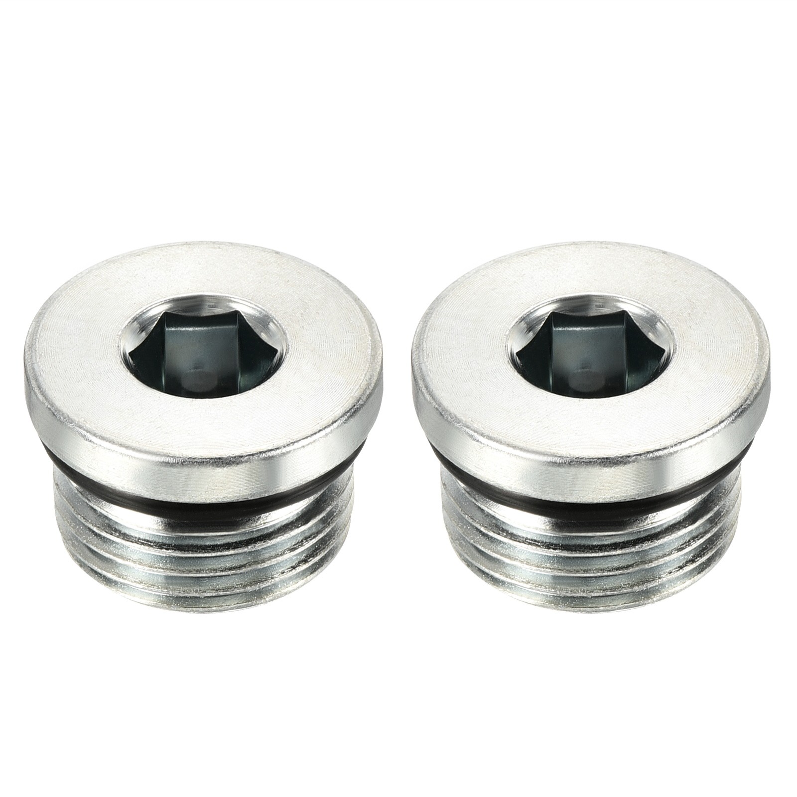 2 Pcs 3/4-16UNF Pipe Plug,for Terminate Pipe Ends (Silver)