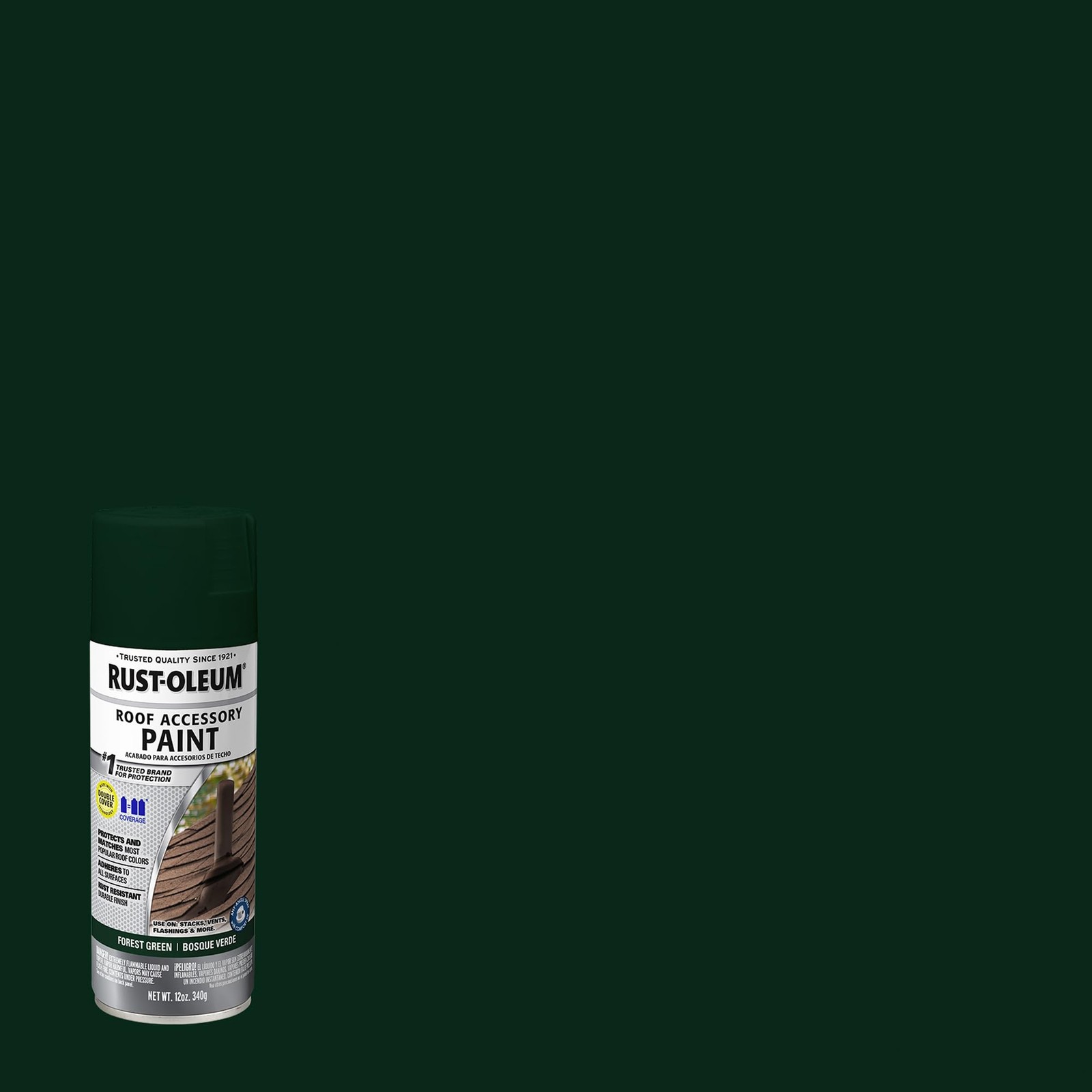 Rust-Oleum 383419- Roofing Accessory 12 Ounce (Pack of 1), Forest Green