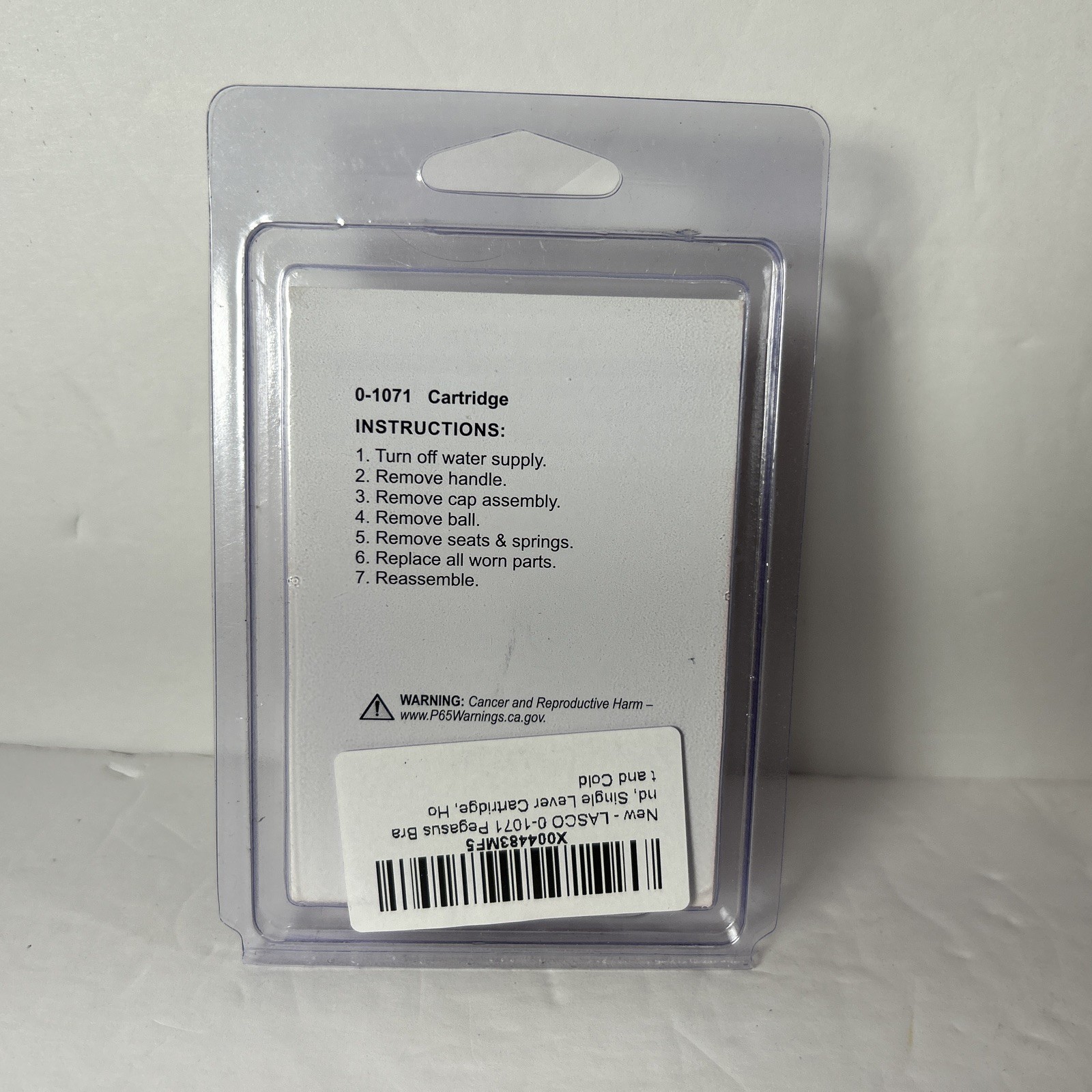 Lasco 0-1071 Single Lever Faucet Cartridge for Pegasus – Quantity 1