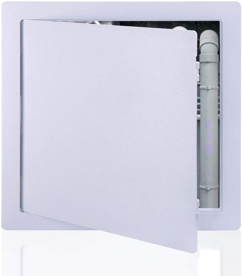 Plastic Access Panel 10 x 10 Inch Reinforced Removable Hinged White
