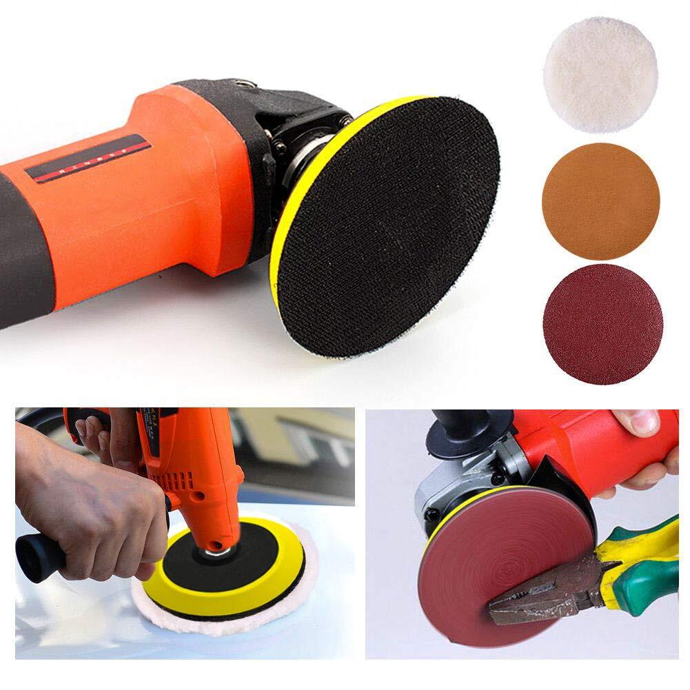 3″-7″ Hook & Loop Backer Pad 5/8″-11 for Grinder Polisher + Drill Adapter