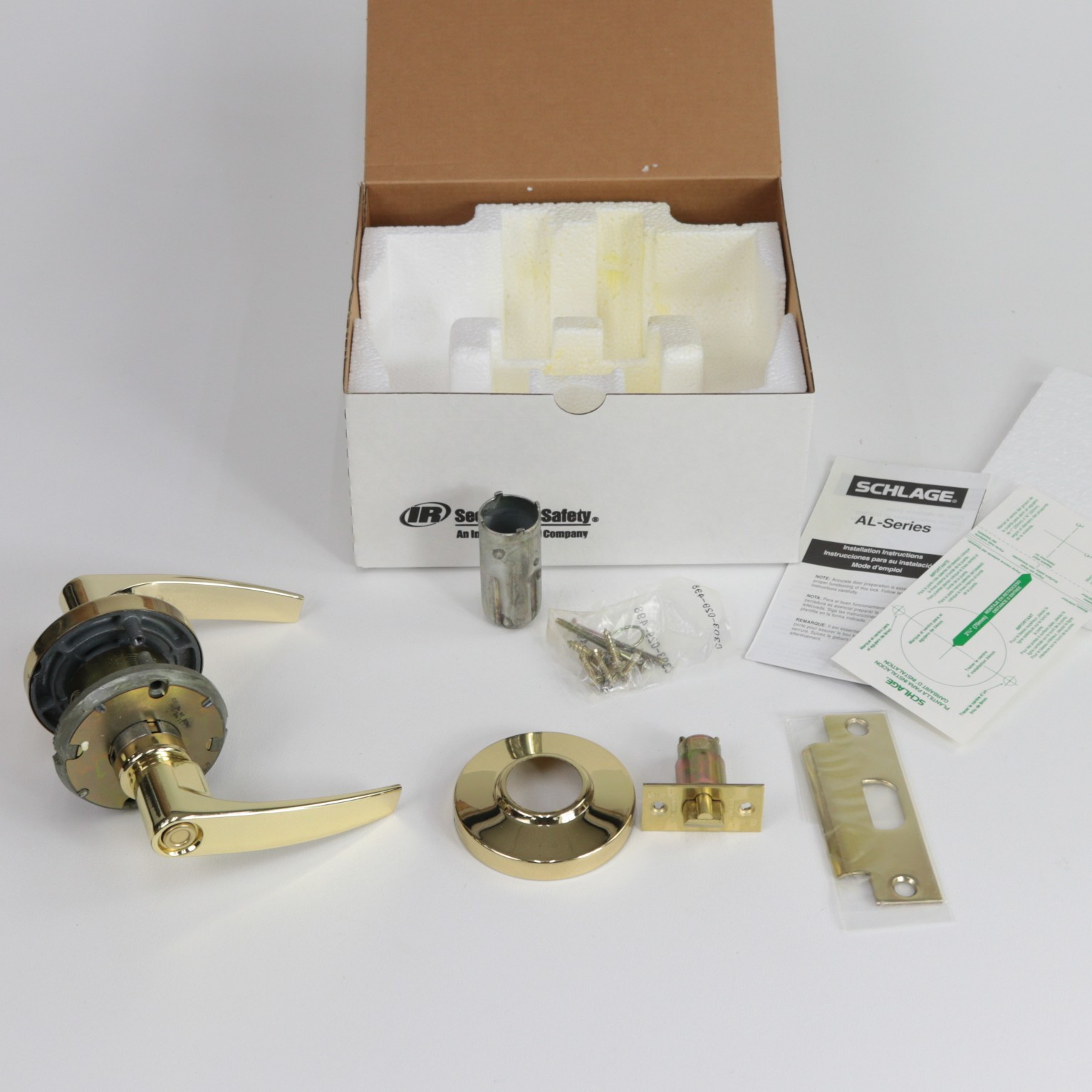 Schlage AL50LD JUP 605 Grade 2 Jupiter Office Entrance Lock Less Cylinder Brass