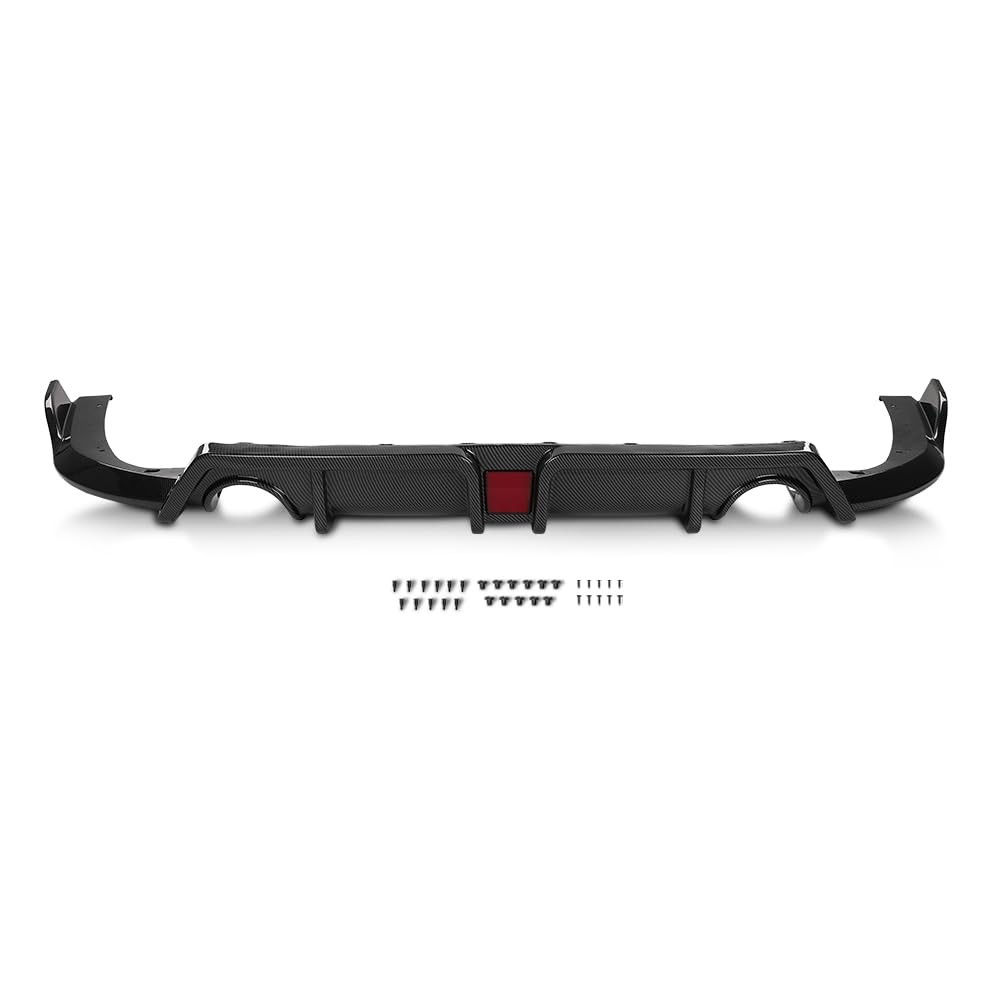 Rear Diffuser Compatible with Civic 2016-2021 Carbon Fiber Black
