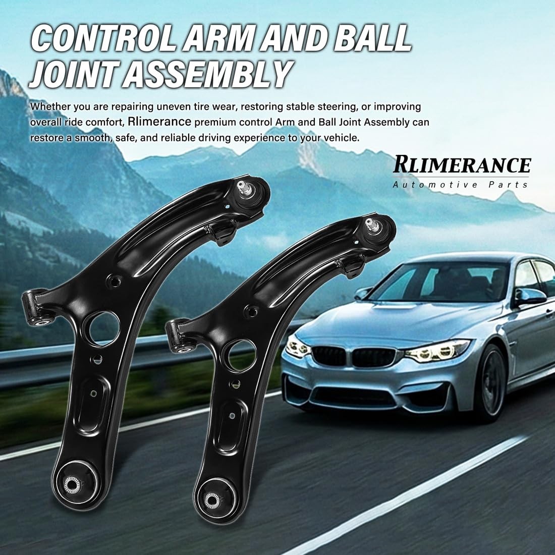 4pcs Front Lower Control Arm w/ Ball Joint Sway Bar Link Volvo S80 07-11 3.2 4.4