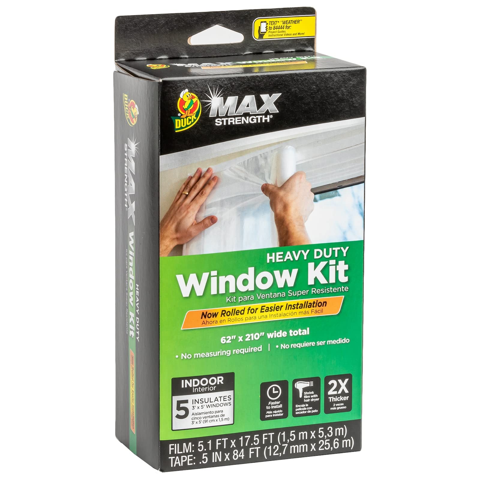 Duck MAX Strength Window Insulation Kit, Standard – 5 Pack, Clear