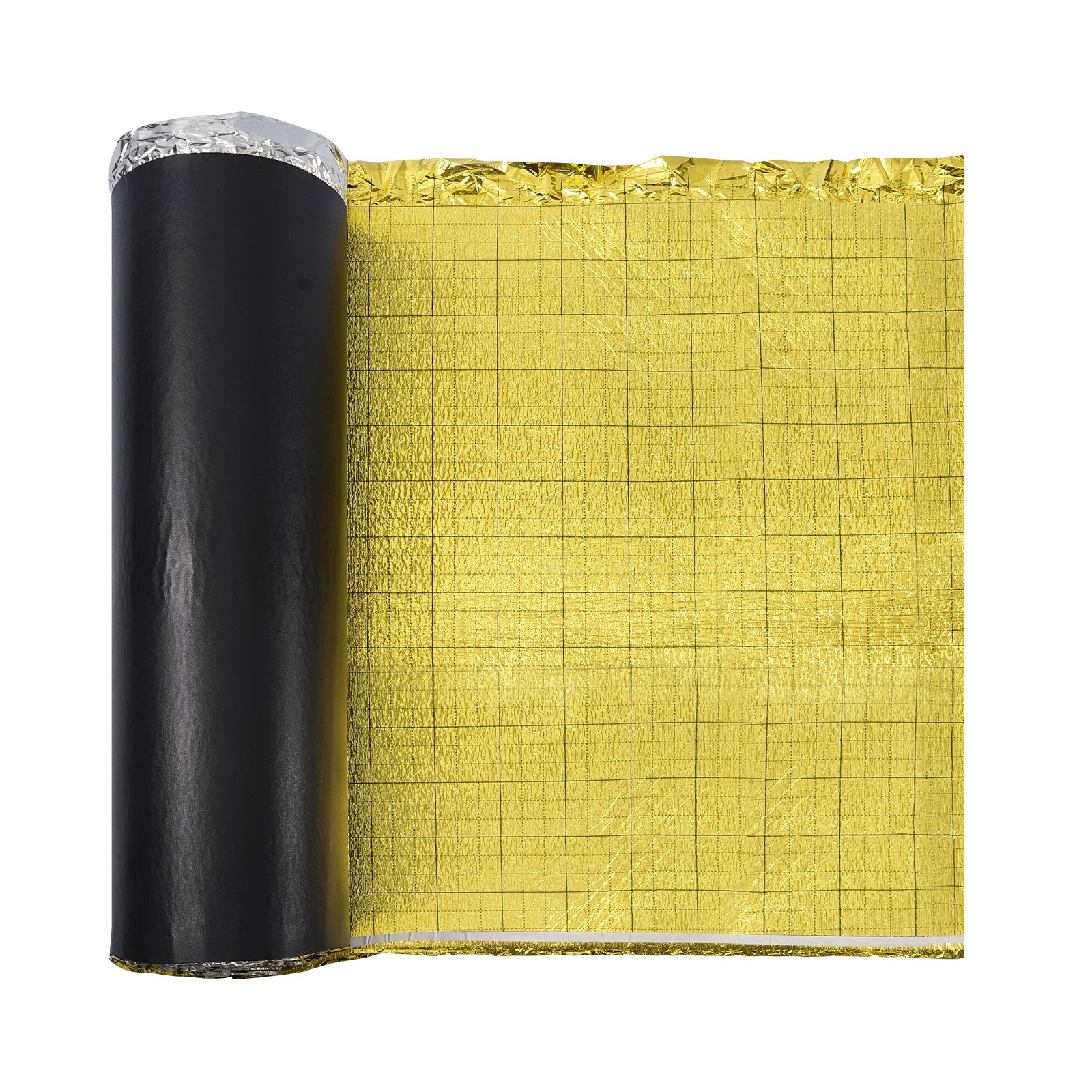 VEVOR Floor Underlayment 200 sq ft Roll 3mm Vapor Barrier Soundproofing Gold