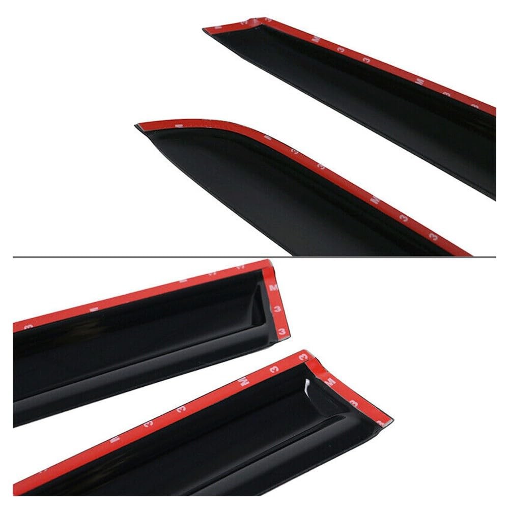 Smoke Tinted Acrylic Rain Guards Vent Visors for VW Golf Mk6 GTI 10-14 R 12-13