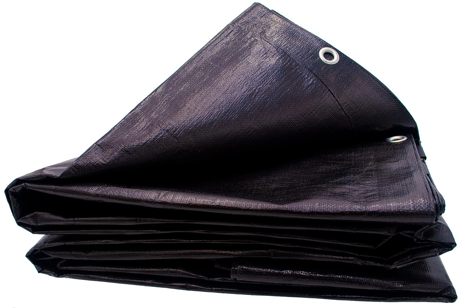 8 Ft. X 10 Ft. Heavy Duty 6 Oz. Black Poly Tarp 11-12 Mil Thick