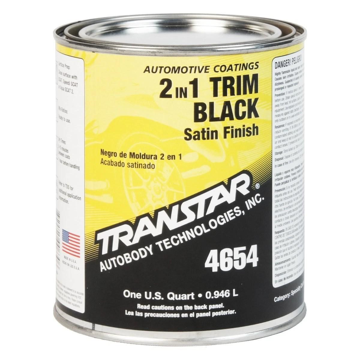 Transtar Autobody Products 4654 – 2 in 1 Trim – 1 qt Can – Satin Black – 5 to 1