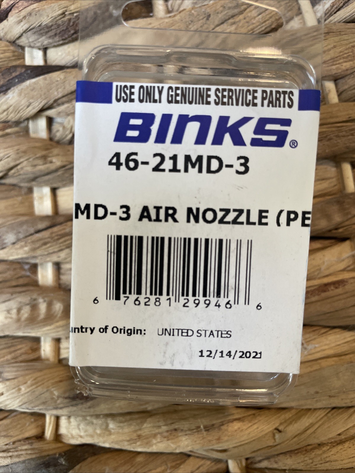 Binks 46-21MD-3 Air Nozzle PE