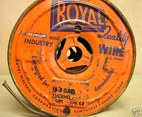 Vintage Royal Electric 18-2 COND Thermo Wire Radio TV