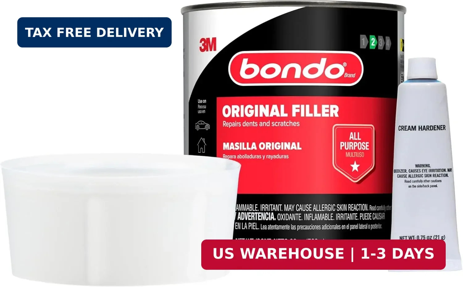 Bondo Body Filler, Original Formula for Fast, Easy Repair & Restoration for your