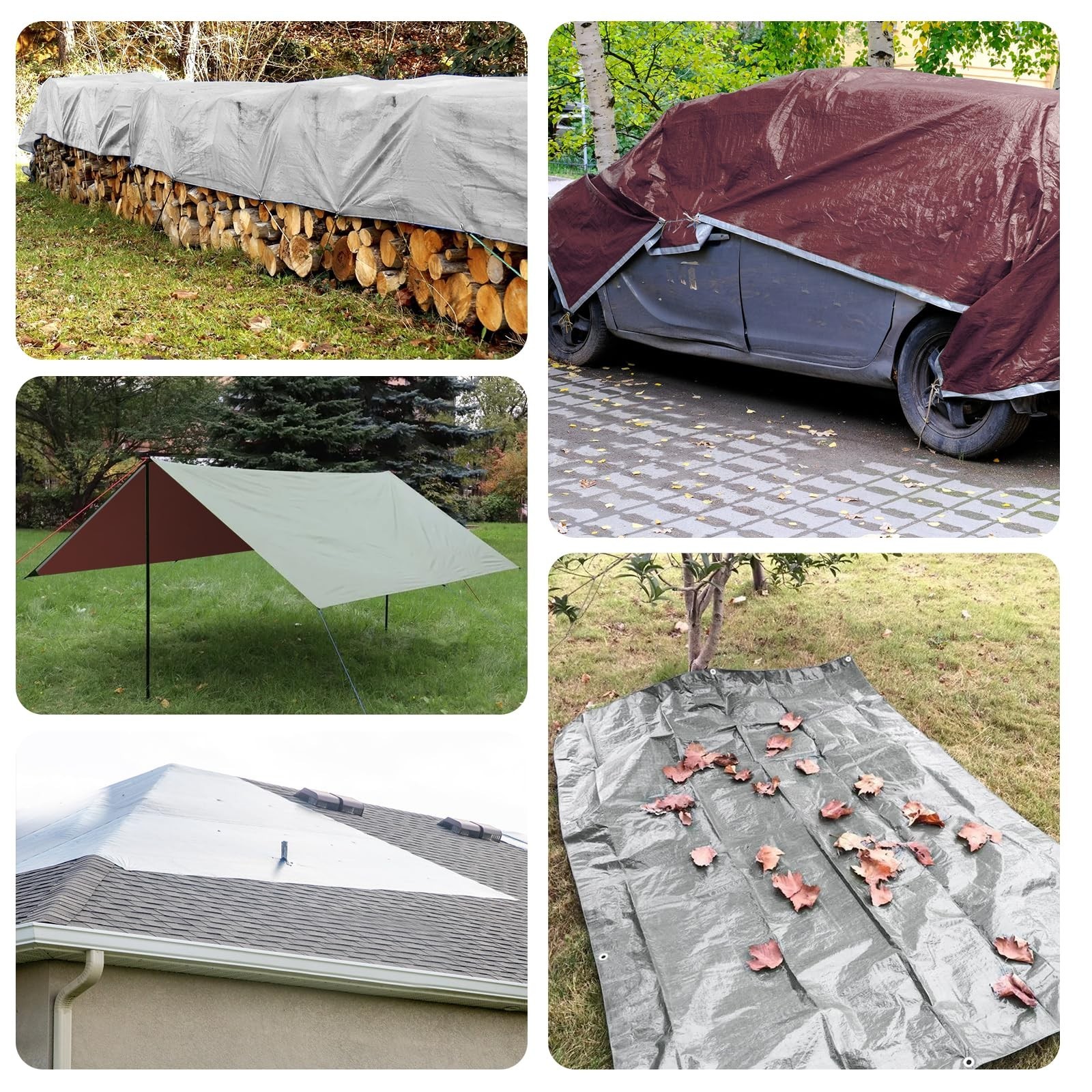 16Mil Finished Size 10×20 Tarp Heavy Duty Waterproof, Large Outdoor Multipurp…