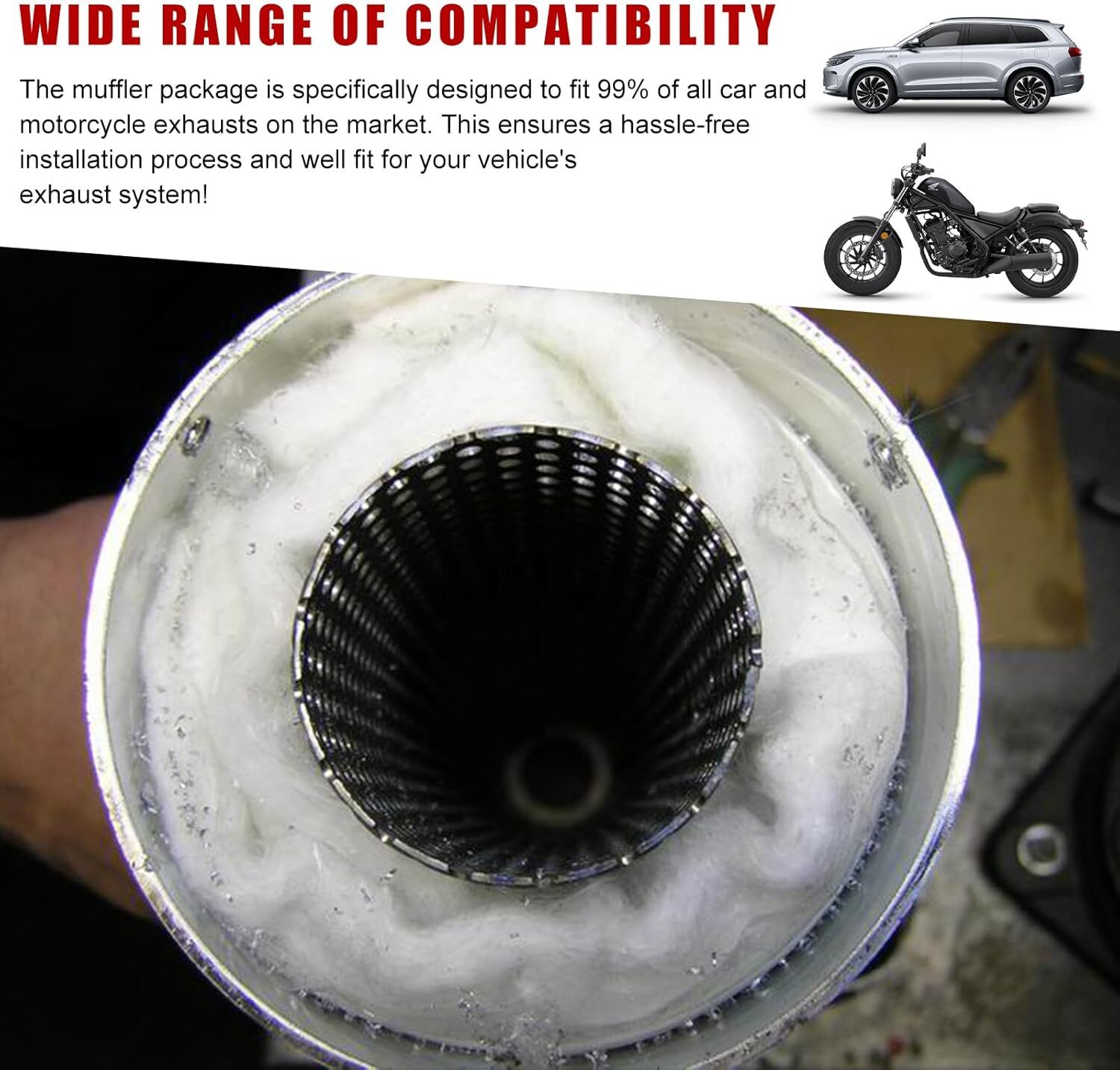 Ceramic Muffler Packing Exhaust Muffler Packing Universal Muffler Repacking Mat