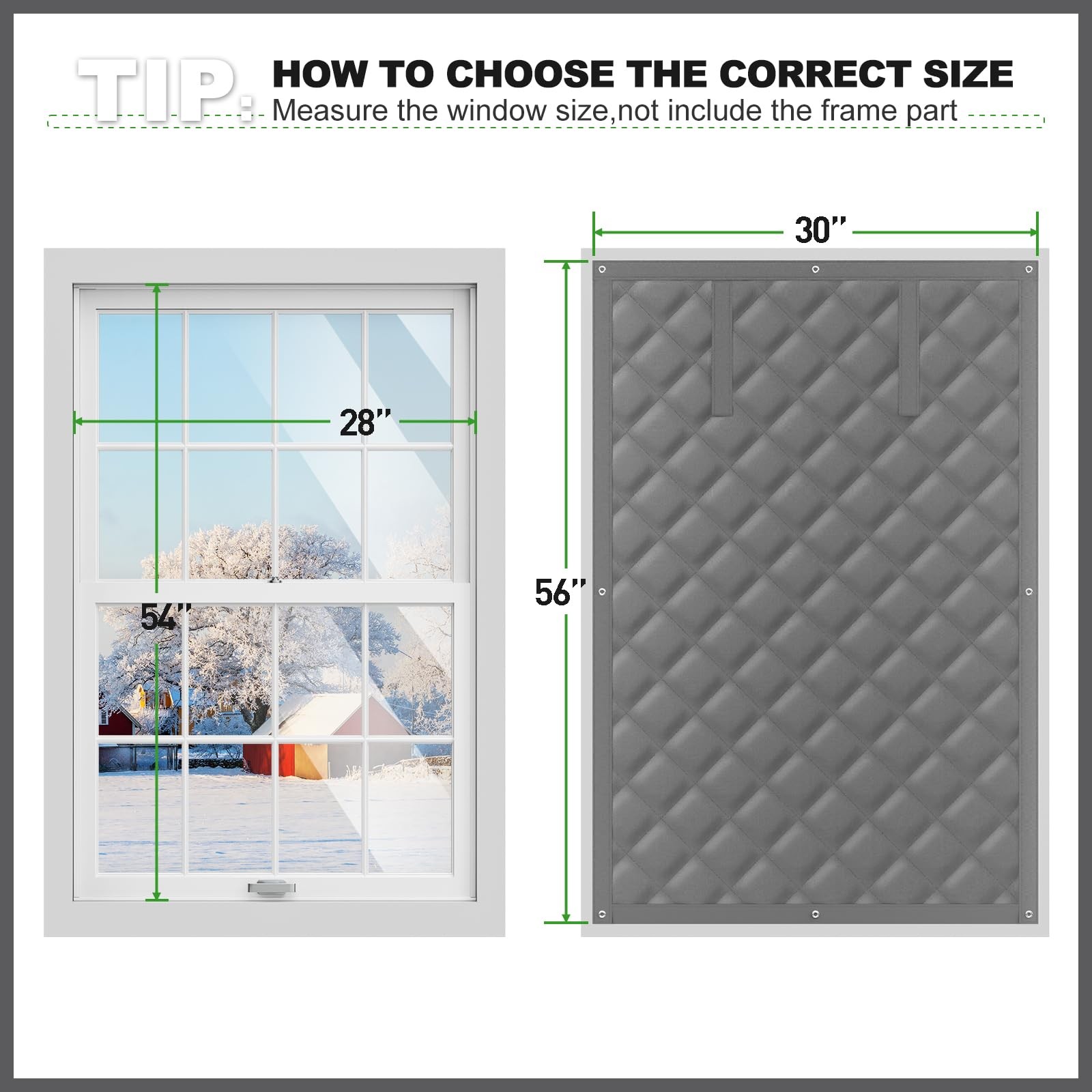 Thermal Window Insulation Cover Cotton Layer Heat Blocking Curtain