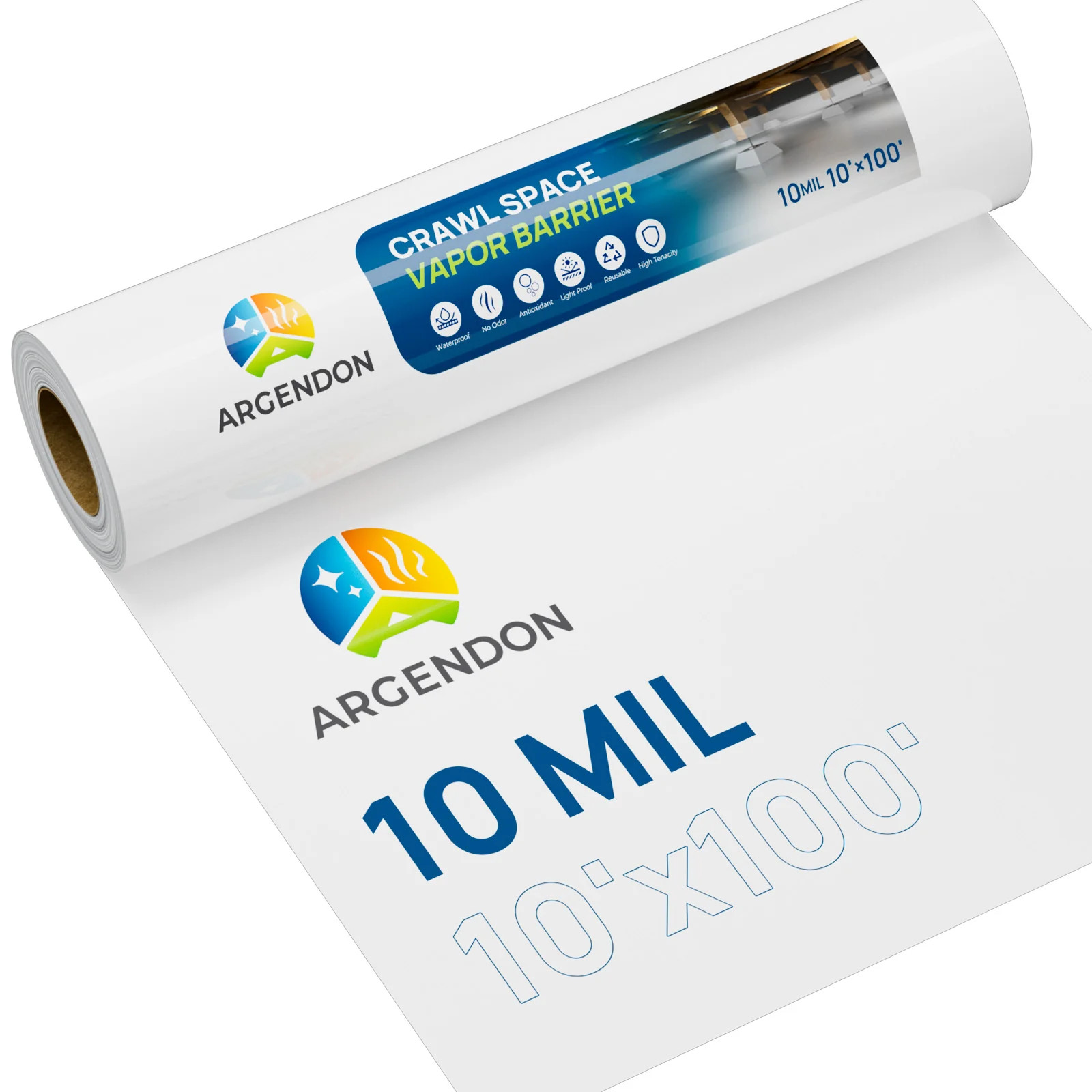 10 Mil Vapor Barrier 10×100′ Drop Cloth Moisture Barrier Covering for Crawlspace