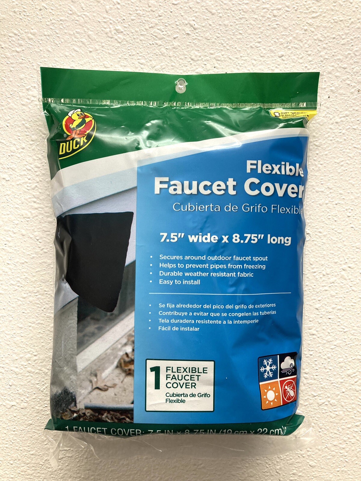 Duck Brand Insulated Slip-On Outdoor Soft Faucet Cover Freeze Protection