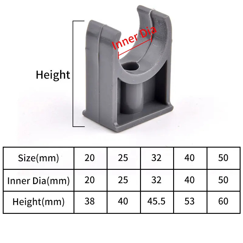 20/25/32/40/50Mm Grey PVC Pipe Connector Straight Elbow Tee End Cap Drainage Joi