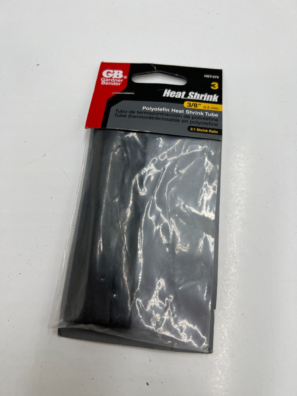 (4 packs of 3) Gardner Bender HST-375 3/8″ Polyolefin Heat Shrink Tubing