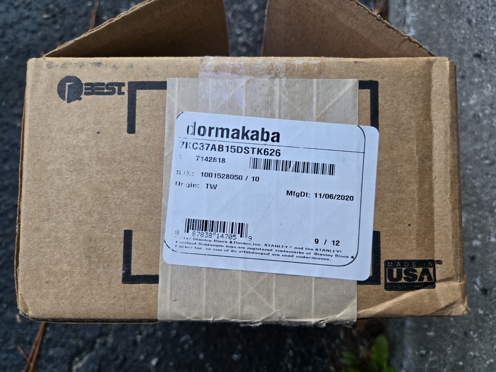 GENUINE OEM BEST LOCK 7KC37AB15DSTK626 Office Lever Lockset BRAND NEW IN BOX