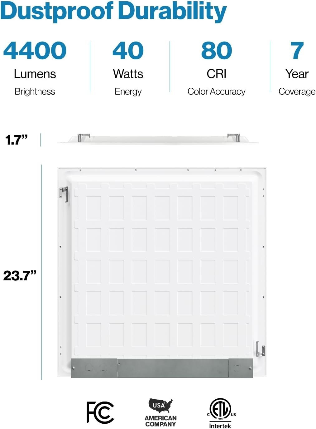 3-Pack Sunco 2×2 LED Drop Ceiling Light Panels – 40W 4000K 0-10V Dimmable