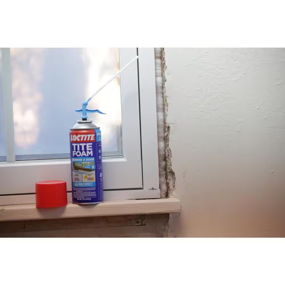 TITE FOAM Windows and Doors Spray Foam, Bright White, 12 Oz. Can, Insulating Spr
