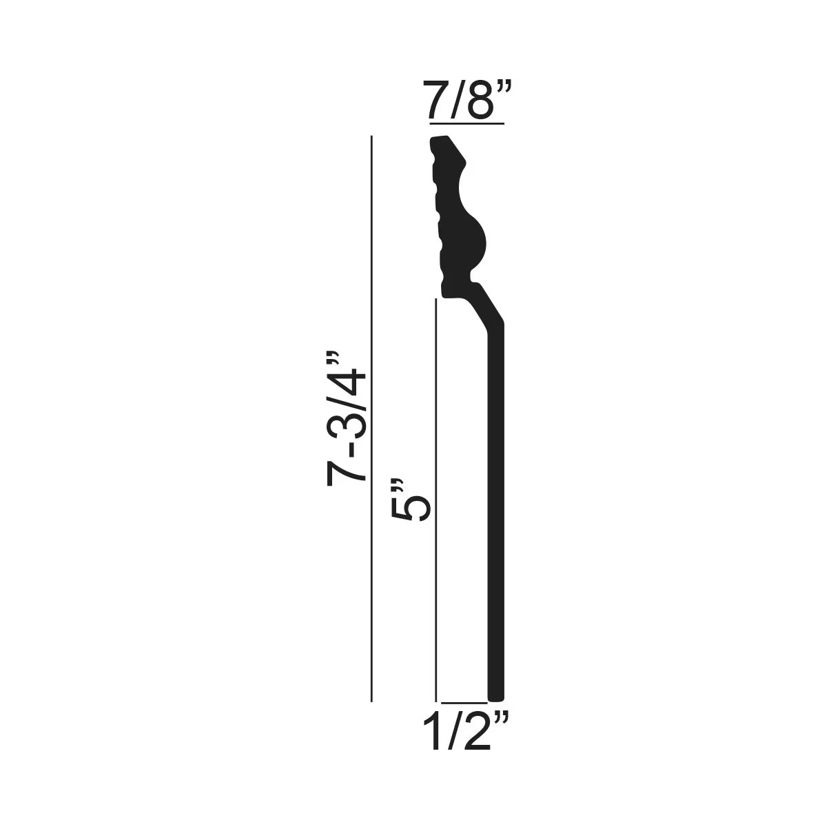 Outwater Baseboard Over Baseboard Moldings Covers Existing Moldings 7-3/3″ High