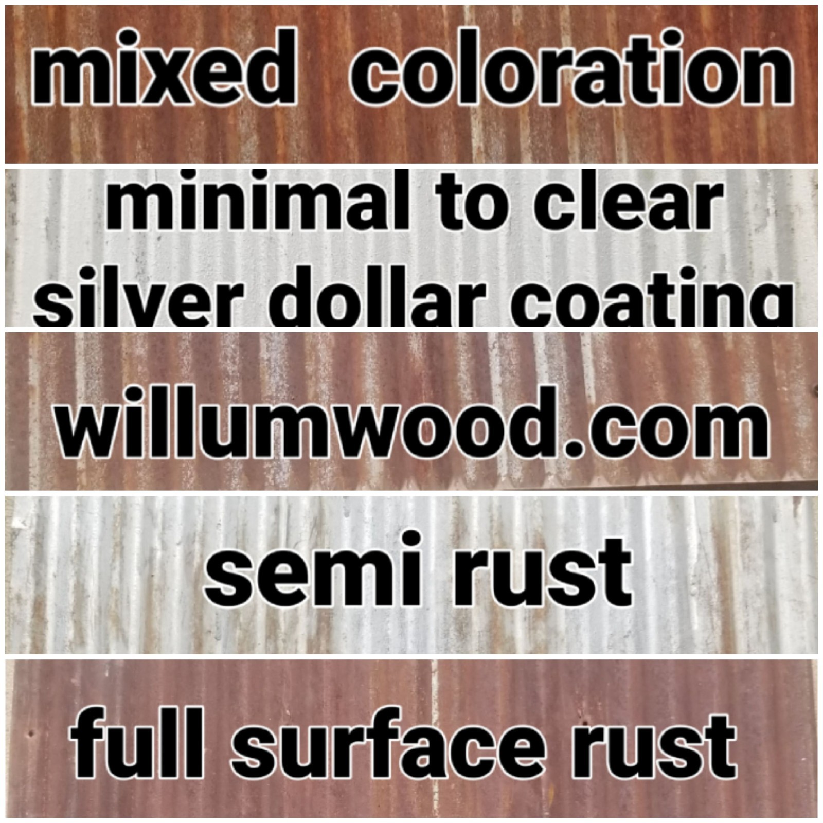 Reclaimed Corrugated Metal Sheet 2×2 Vintage Decor Drop Ceiling Tiles 40 sq.ft.