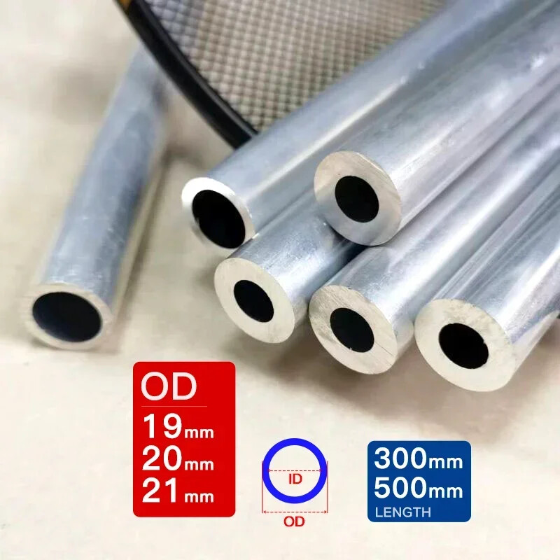 2pcs Aluminum Pipe Hollow Straight Round Piping OD 19 20 21mm length300 500mm