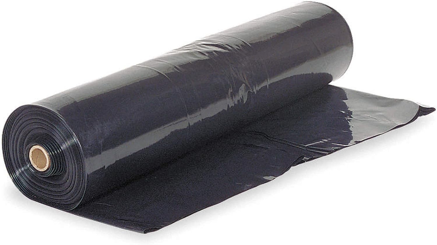Roll of Heavy Duty Black Plastic Sheeting – 10 mil – 10×100′