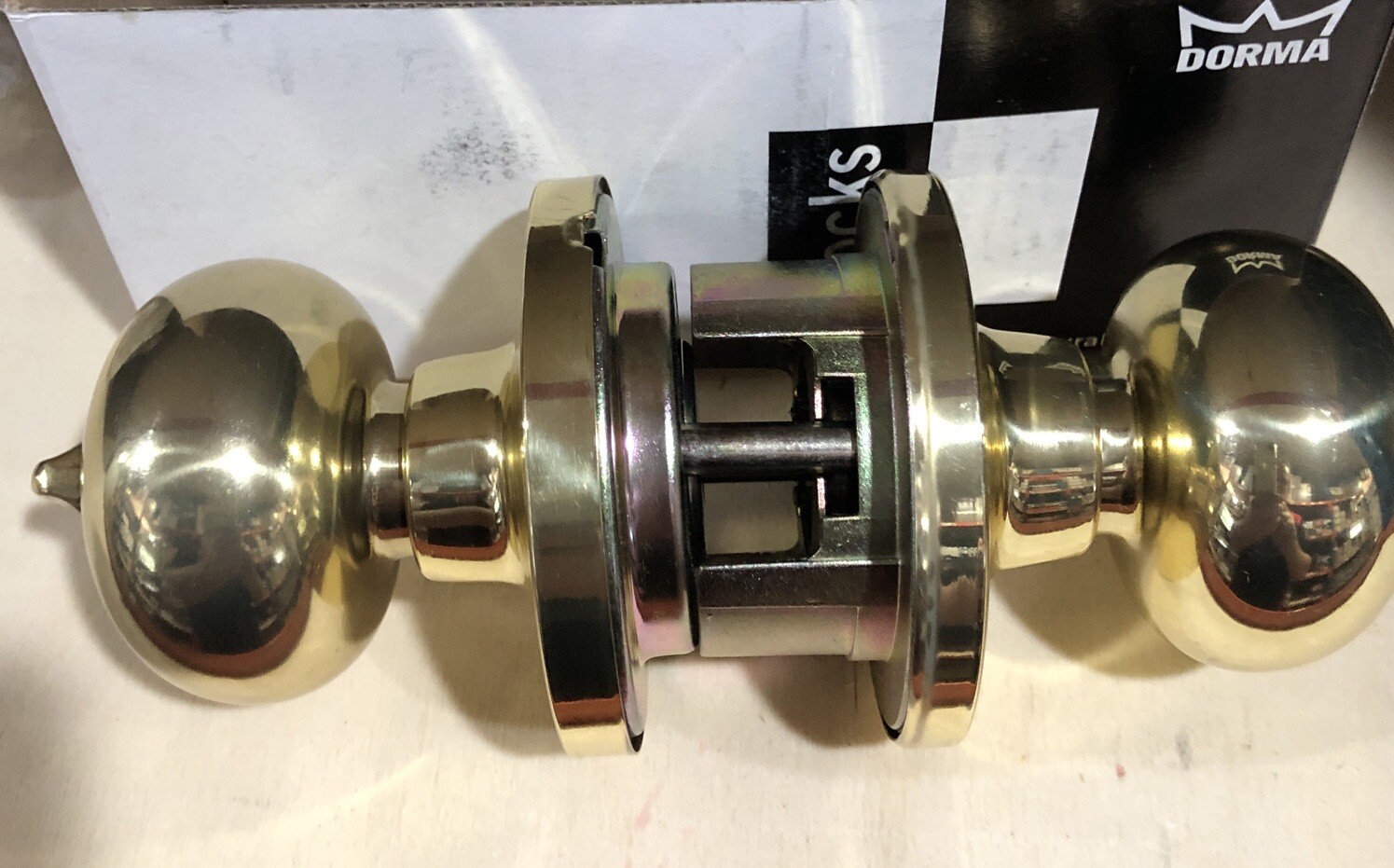 Dorma CK640 KRB 605 Privacy Lockset BRIGHT BRASS Adjustable Backset
