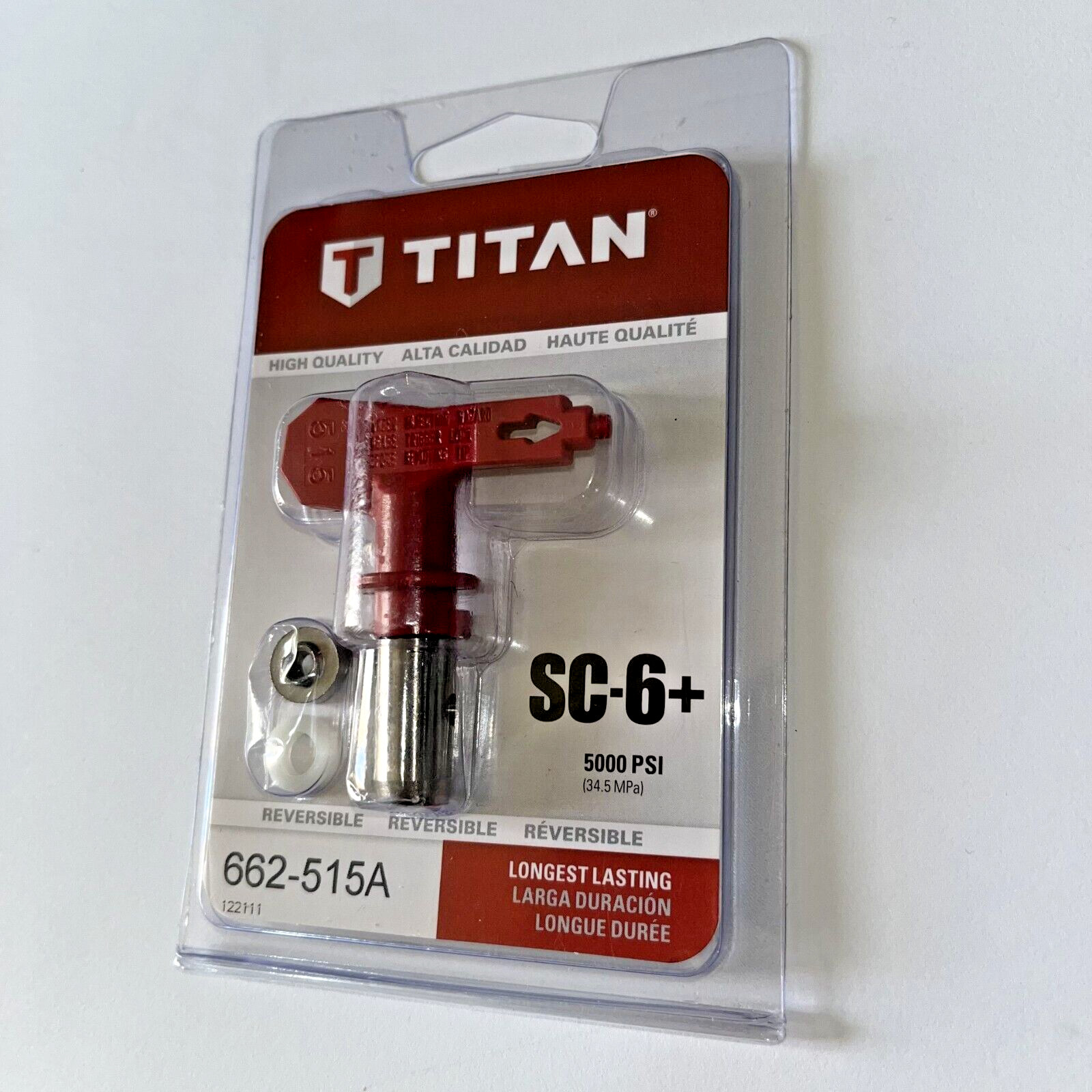 Titan 662-515A SC-6+ Reversible Airless Spray Tip Longest Lasting 5000 PSI