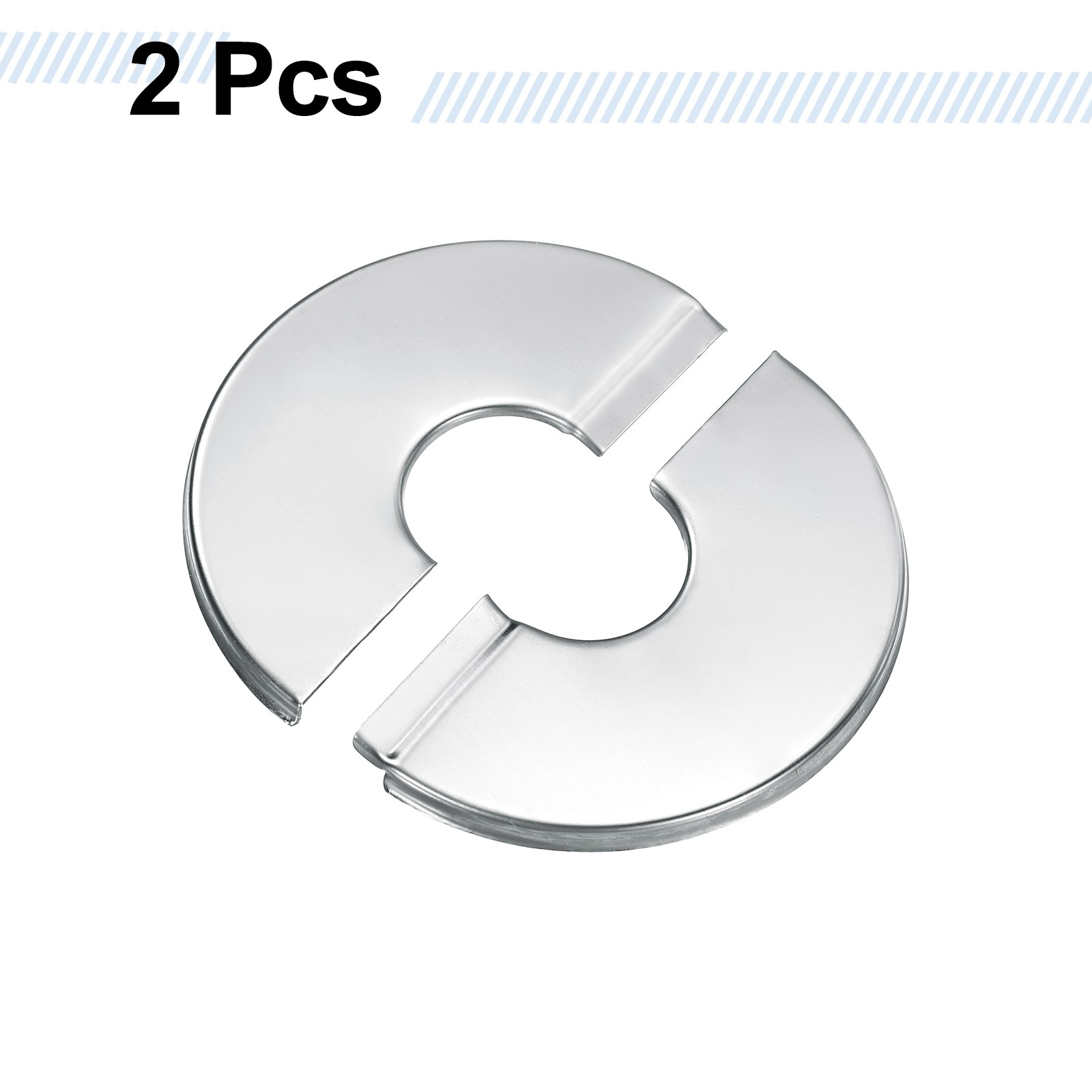 2 Pcs 0.87″ Steel Wall Split Flange Self Adhesive Hole Cover for Floor Ceiling
