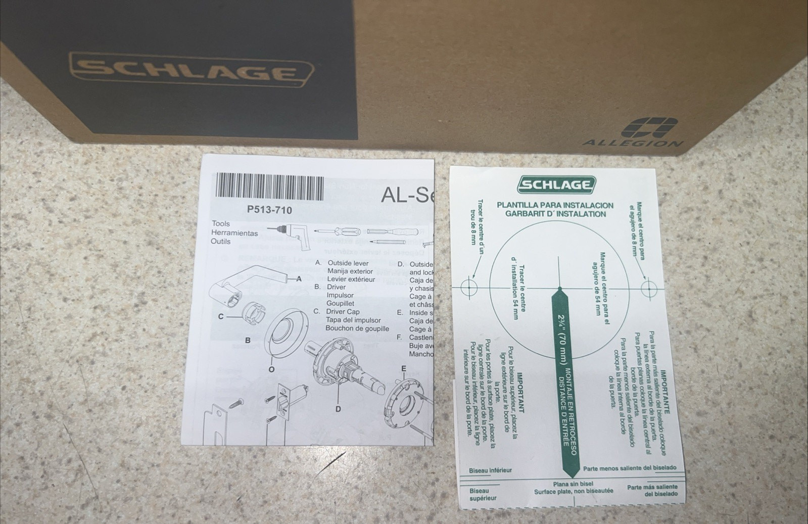 Schlage Saturn AL10S SAT 626 Commercial Door Passage Lever Satin