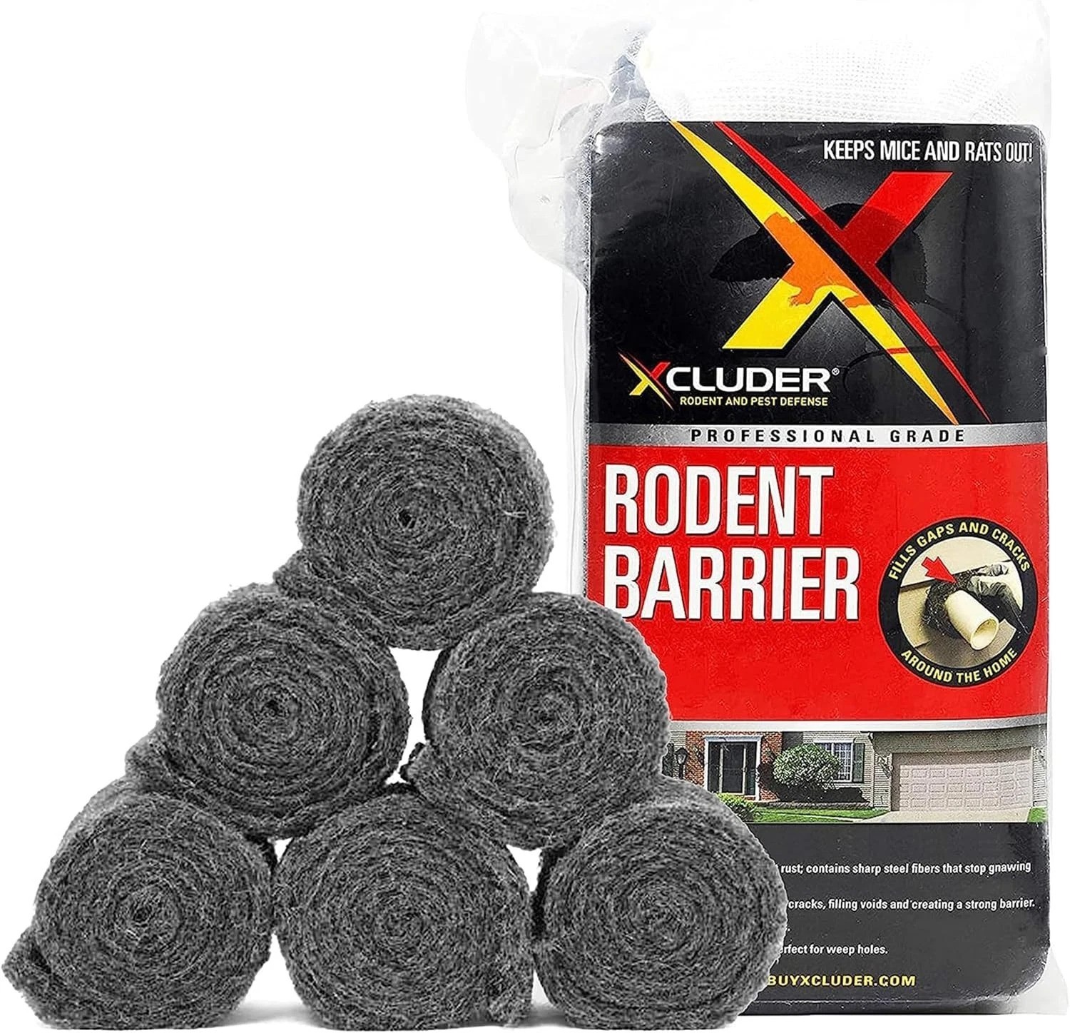 Rodent Control Fill Fabric 6 Rolls Stainless Steel